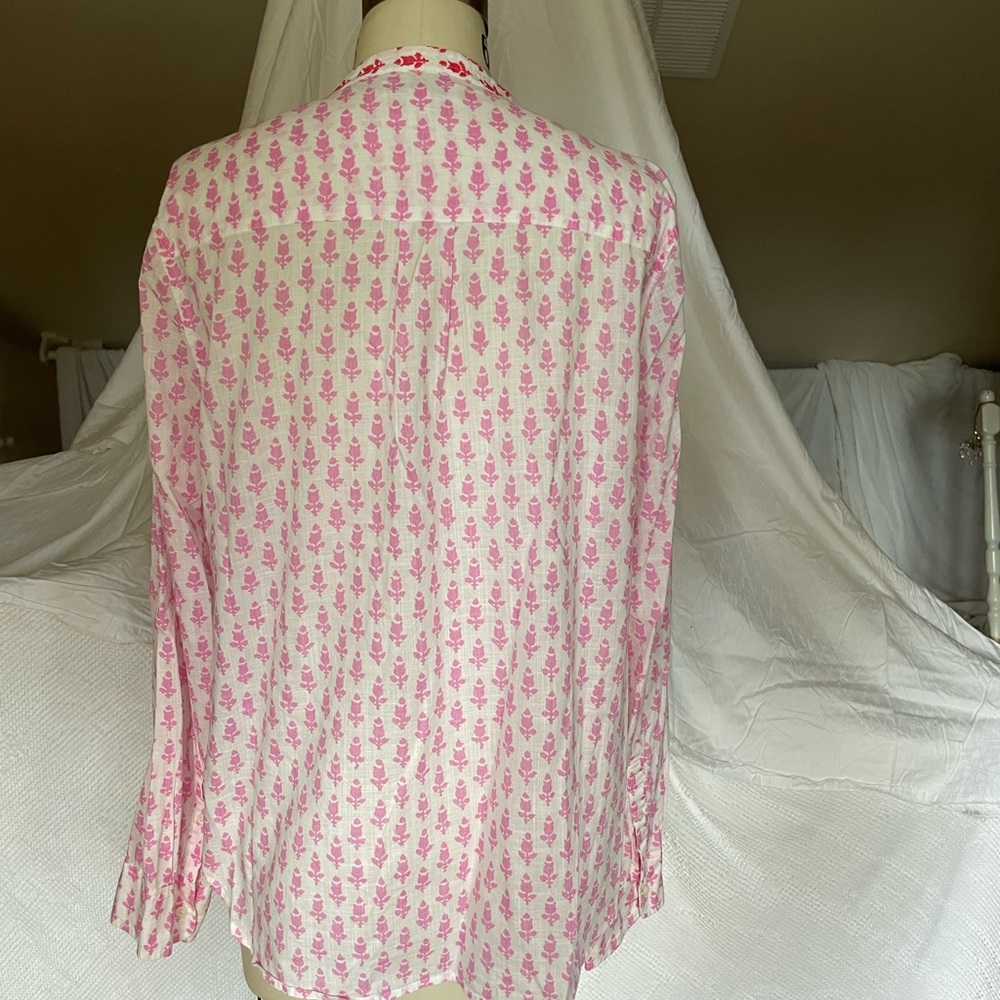 J Crew tulip patterned all cotton tunic top - Picture 3 of 4